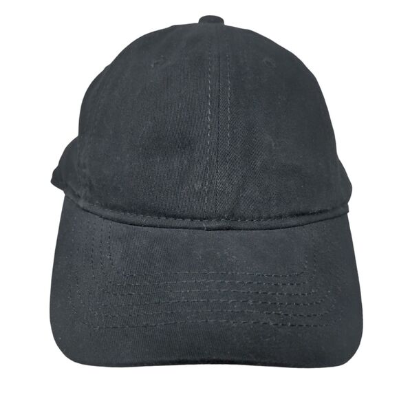 Unbranded Slideback Hat Black One Size Adjustable Vented Holes 6 Panel Blank - Picture 1 of 7